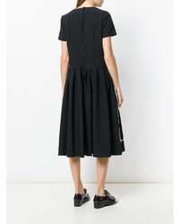 schwarzes ausgestelltes Kleid von Comme Des Garcons Comme Des Garcons