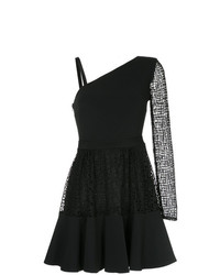 schwarzes ausgestelltes Kleid von David Koma