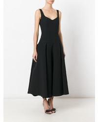 schwarzes ausgestelltes Kleid von Sara Battaglia
