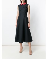 schwarzes ausgestelltes Kleid von Calvin Klein 205W39nyc