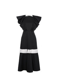 schwarzes ausgestelltes Kleid von Navro