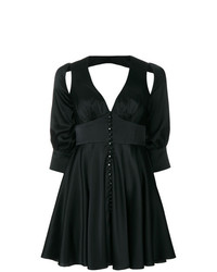 schwarzes ausgestelltes Kleid von Parlor