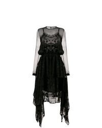 schwarzes ausgestelltes Kleid von Preen by Thornton Bregazzi