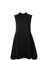 schwarzes ausgestelltes Kleid von Robert Wun