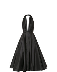 schwarzes ausgestelltes Kleid von Romona Keveza