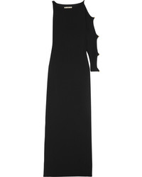 schwarzes Ballkleid mit Ausschnitten von Halston