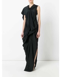 schwarzes Ballkleid mit Schlitz von Rick Owens