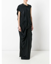 schwarzes Ballkleid mit Schlitz von Rick Owens