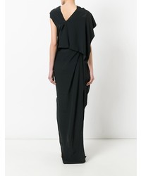 schwarzes Ballkleid mit Schlitz von Rick Owens