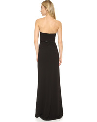 schwarzes Ballkleid von Halston