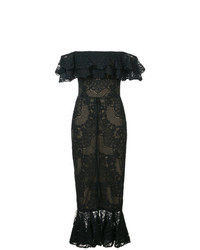 schwarzes Ballkleid von Marchesa Notte