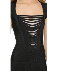 schwarzes Ballkleid von Herve Leger