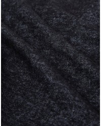 schwarzes Baumwolle Einstecktuch von Reclaimed Vintage