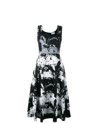 schwarzes bedrucktes ausgestelltes Kleid von OSMAN