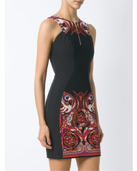 schwarzes bedrucktes figurbetontes Kleid von Versace Collection