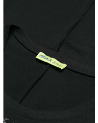 schwarzes bedrucktes figurbetontes Kleid von Versace Jeans