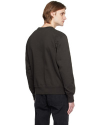 schwarzes bedrucktes Fleece-Sweatshirt von Isabel Marant