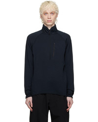 schwarzes bedrucktes Fleece-Sweatshirt von GOLDWIN