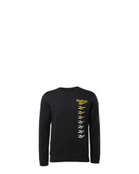 schwarzes bedrucktes Fleece-Sweatshirt von Reebok Classic