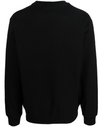 schwarzes bedrucktes Fleece-Sweatshirt von Moschino