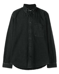 schwarzes bedrucktes Jeanshemd von Balenciaga
