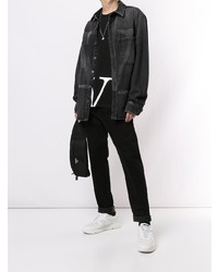 schwarzes bedrucktes Jeanshemd von Valentino