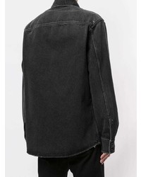 schwarzes bedrucktes Jeanshemd von Valentino