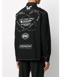schwarzes bedrucktes Jeanshemd von Givenchy