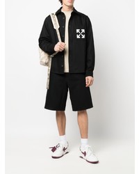 schwarzes bedrucktes Jeanshemd von Off-White