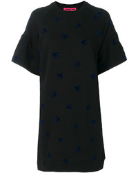 schwarzes bedrucktes Kleid von MCQ