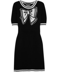schwarzes bedrucktes Kleid von Moschino