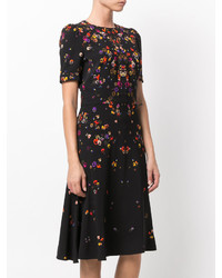 schwarzes bedrucktes Kleid von Givenchy