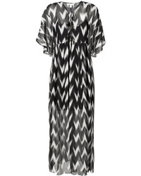 schwarzes bedrucktes Kleid von Rachel Zoe