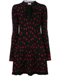 schwarzes bedrucktes Kleid von RED Valentino