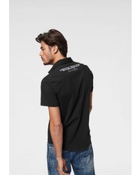 schwarzes bedrucktes Kurzarmhemd von Cipo & Baxx