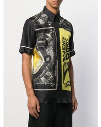 schwarzes bedrucktes Kurzarmhemd von Givenchy