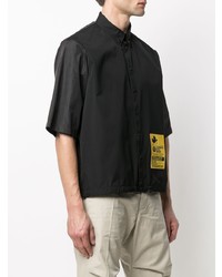 schwarzes bedrucktes Kurzarmhemd von DSQUARED2