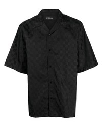 schwarzes bedrucktes Kurzarmhemd von Misbhv