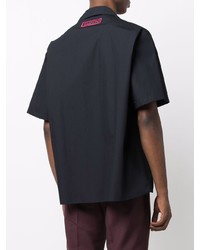 schwarzes bedrucktes Kurzarmhemd von Valentino