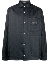 schwarzes bedrucktes Langarmhemd von Balmain