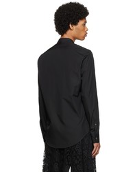 schwarzes bedrucktes Langarmhemd von Alexander McQueen