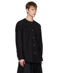 schwarzes bedrucktes Langarmhemd von Andersson Bell