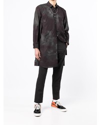 schwarzes bedrucktes Langarmhemd von Comme Des Garcons SHIRT