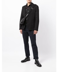 schwarzes bedrucktes Langarmhemd von Armani Exchange