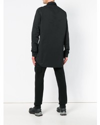 schwarzes bedrucktes Langarmhemd von Rick Owens DRKSHDW