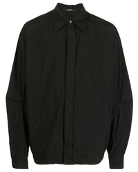 schwarzes bedrucktes Langarmhemd von SONGZIO