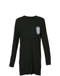 schwarzes bedrucktes Langarmshirt von 11 By Boris Bidjan Saberi