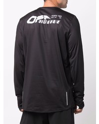 schwarzes bedrucktes Langarmshirt von Off-White