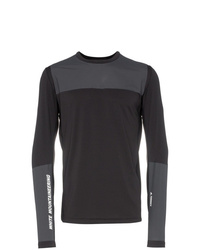 schwarzes bedrucktes Langarmshirt von Adidas By White Mountaineering