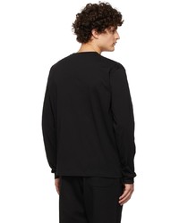 schwarzes bedrucktes Langarmshirt von Moschino